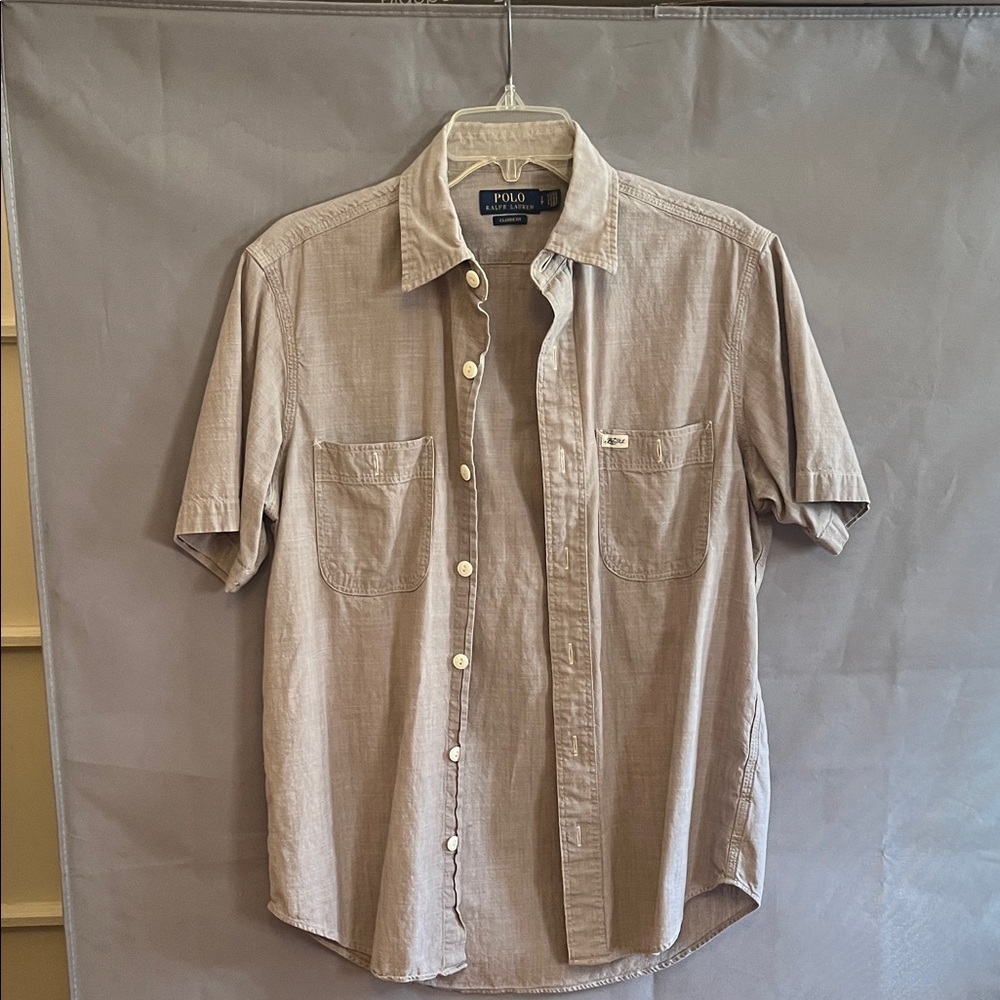 Polo by Ralph Lauren Men's Beige Button Down Shirt
